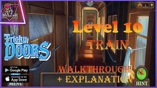 Tricky Doors level 10 Train Walkthrough with explanation | GeekAlign