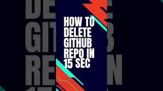 How to Delete Github Repository #shorts