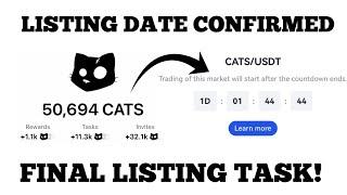 CATS Airdrop Listing Date Confirmed | CATS Withdrawal and Claim Time | Cats Listing Price