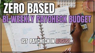 HOW I COMPLETE MY ZERO BASED BUDGET | 1ST PAYCHECK IN AUGUST