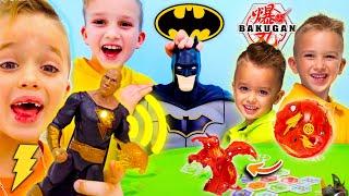 Vlad & Niki Battle Batman, Bakugan & Black Adam