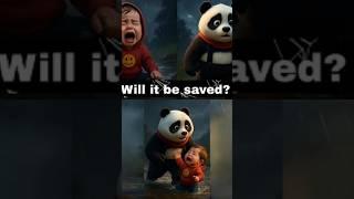 will it be saved by panda | ai video #ai #aivideo #panda