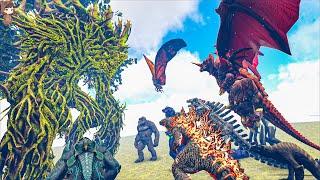 Primal Guardian Gaia VS All Titanus Kaiju | ARK Mod Battle Ep.251