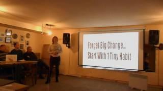 "My tiny habits" - speech by Yelena Nalyvayko, member of ArtTalkers Toastmasters Club
