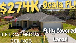 Most Sought after Single story home in Ocala! Huge master with covered lanai! |3 Bed 2 bath| $274K!!