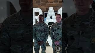 Soldiers from the Army Recruiting Company in Huntsville, Alabama at the Trash Pandas game