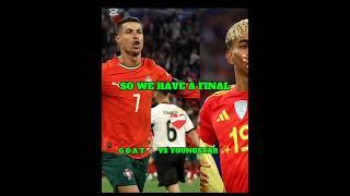 G.O.A.T  VS YOUNGSTAR #valeriamarquez #ronaldo #lamineyamal #nationleague #football