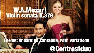Mozart violin sonata K.379, Theme: Andantino cantabile, with variations