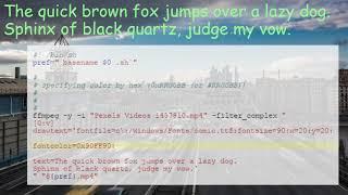 ffmpeg examples - drawtext (fontcolor)