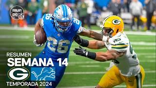 Green Bay Packers vs. Detroit Lions | Resumen NFL en español - Semana 14 | NFL Highlights 2024