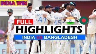 INDIA VS BANGLADESH 1ST TEST MATCH DAY 4 FULL HIGHLIGHTS 2024  | IND VS BAN TEST MATCH SERIES 2024