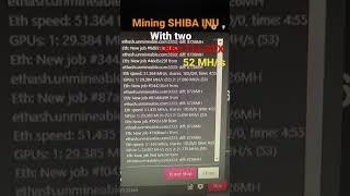Mining shiba inu with two GTX 1660 Ti nvidia graphics card  #mining #cryptocurrency #shibainu