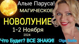 АЛЫЕ ПАРУСАНОВОЛУНИЕ 1- 2 НОЯБРЯ 2024 Что ДЕЛАТЬ? Растущая Луна с 1 - 15.11.2024 от OLGA STELLA