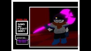 ROBLOX | Sans AU Fight Obby | Defeating DUSTSWAP Revenge Sans (Unhinged Hatred)