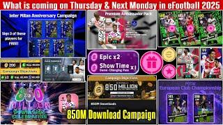 What is coming on Thursday & Next Monday in eFootball 2025, New Campaign, Free Coins & New Epics