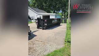10-yard Dumpster Rental in Anderson Indiana by Wright Dumpster Rentals