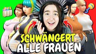 Sims 4 ABER was passiert, wenn man ALLE Frauen SCHWÄNGERT?!  Nesmeralda