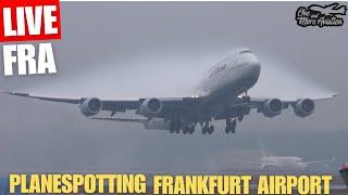 Live Waterspray Action Planespotting Frankfurt Airport Startbahn West