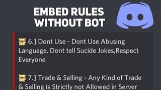 Rules Discord Setup | Without Bot | Embed Rules | Complete Tutorial | Techie Gaurav