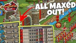 Grow Empire: Rome - Maxed General, Defenses, Heroes and Troops Gameplay (Wave 1560)