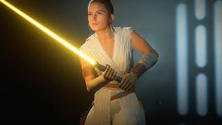 Rey's Jedi Master (YELLOW) Lightsaber mod | Star Wars Battlefront 2 | 2k 60FPS