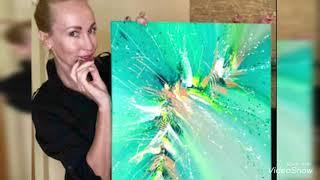 Абстракция.Абстрактная живопись. Техника написания картины. abstract painting. paint with acrylic