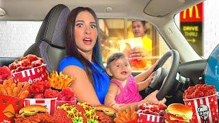 24 HORAS PIDIENDO LA COMIDA MAS PICANTE DE LOS DRIVE THRU *Fuera de la Ciudad*