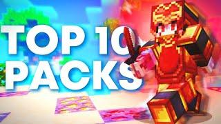 Top 10 Minecraft Bedrock PVP Texture Packs! (MCPE 1.21)