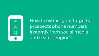 How to extract unlimited phone numbers from social media sites? RS Phone Prospector Relaunched 2020