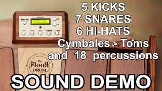 THE SOUNDS OF THE FLOORDRUM -  DEMO OF ALL THE INTEGRATED SAMPLES OF THIS AMAZING FOOT DRUM