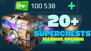 MASSIVE 100 THOUSAND KEYS OPENING!! OVER 20 SUPERCHESTS || War Robots Black Market Opening