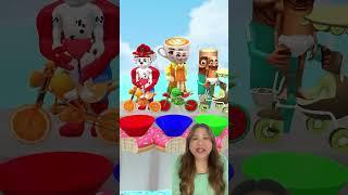 MARSHALL BALLERINA AND TUNG TUNG TUNG PLAYING ON THE SLIDE FOR SAHUR | Skolastika Adriana #shorts