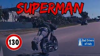 BAD DRIVERS OF ITALY dashcam compilation 8.1 - SUPERMAN