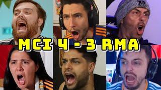 BEST COMPILATION | MAN CITY VS REAL MADRID 4-3 | PART 1 | LIVE REACTIONS | REACCIÓN | FANS CHANNEL