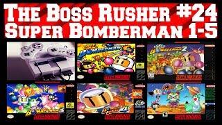 Super Bomberman 1-5 (5 Games) - All Boss Battles + Game Endings - The Boss Rusher 24