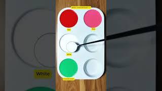 Create brown from three colors : Red + White + Emerald Green #mix #asmr #colors # #acrylicpainting