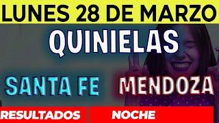 Resultados Quinielas Nocturna de Santa Fe y Mendoza, Lunes 28 de Marzo