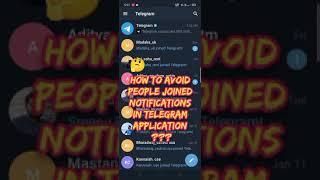 How to stop "contact joined" notifications in Telegram messanger | we know but we won't stop ️