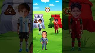 Who Did It in the Bed?!  Ronaldo vs Messi vs the Kids!