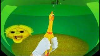 don't pee on the floor, use the comedore (Mr.Chicken)