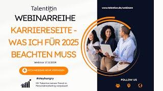 Karriereseite - Was ich für 2025 beachten muss