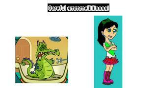 Careful SpongeBob! Meme but with Swampy and Amelia Marina