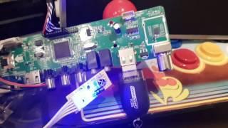 Demo of firmware flash on a V59 LCD driver board