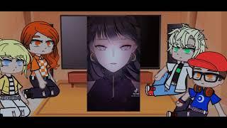 miraculous ladybug react to (marinette as hinata adrien as naruto)