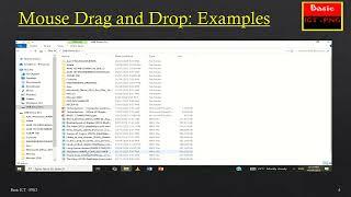 The Drag and Drop Function of the Computer Mouse