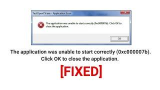 How to Fix "the application was unable to start correctly (0xc000007b) in a simple method (2020)