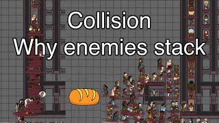 Stacked Enemies in Rimworld. Collision Mechanics.