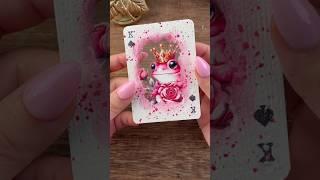 DIY KING playing card️ All supplies are in my bio store #asmr #diy #craft #scrapbooking #chill