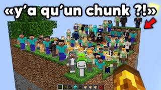 J'ai forcé 100 Joueurs à Survivre dans 1 Chunk..