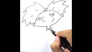 How to Draw Hey Arnold #Shorts